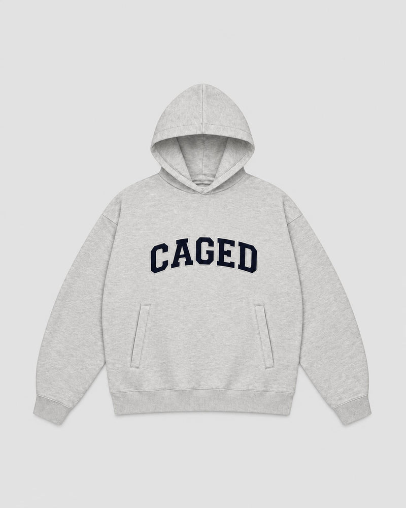 Caged Hoodie Varsity - Grey Melange