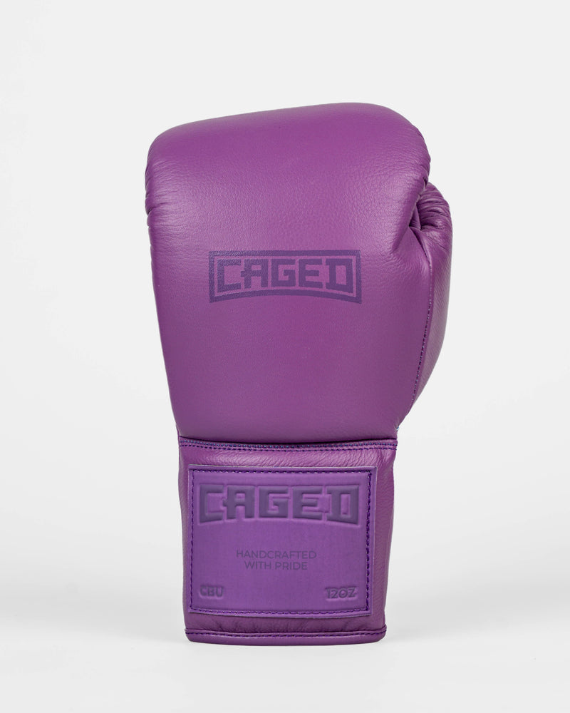 Caged 'X' Series Boxing Gloves Laced - Purple