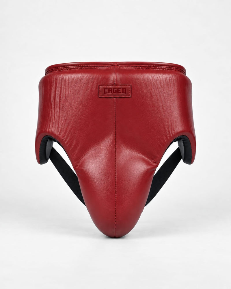 Caged 'X' Series Groin Guard - Burgundy