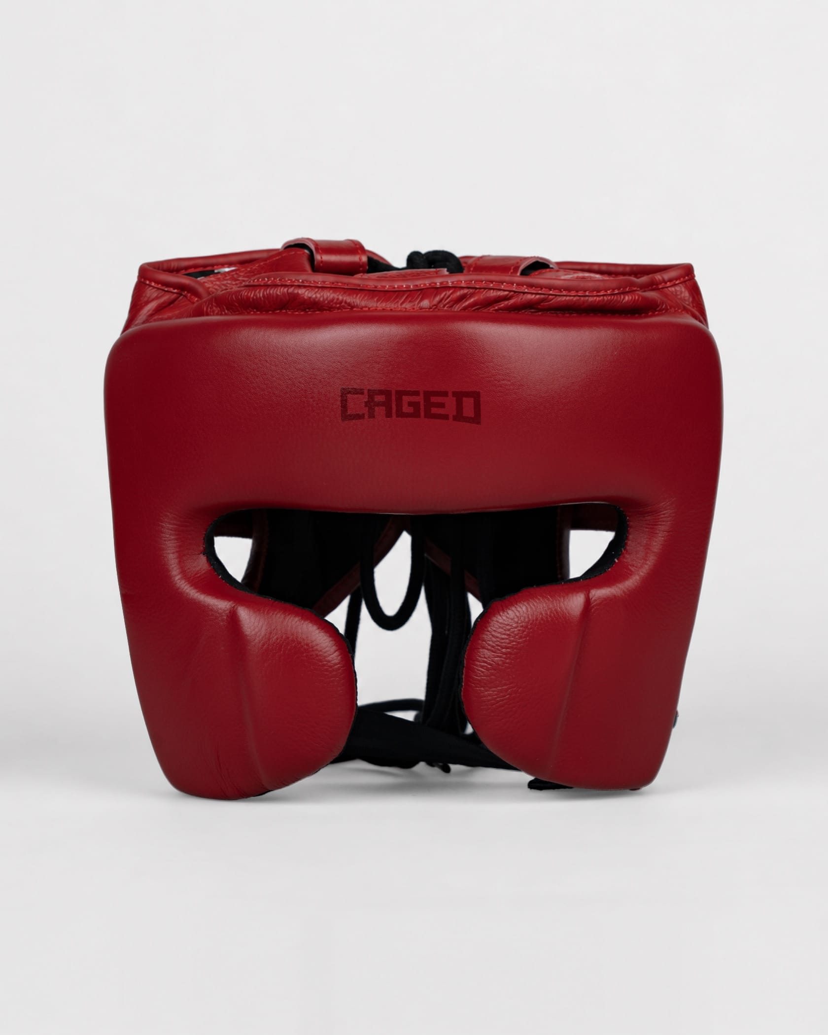 Caged 'X' Series Head Guard - Bordeaux Red/Red