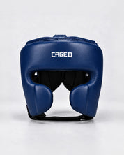 Caged 'X' Series Head Guard - Navy Blue/White