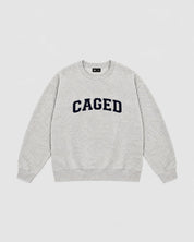 Caged Sweater Varsity - Grey Melange/Navy Blue