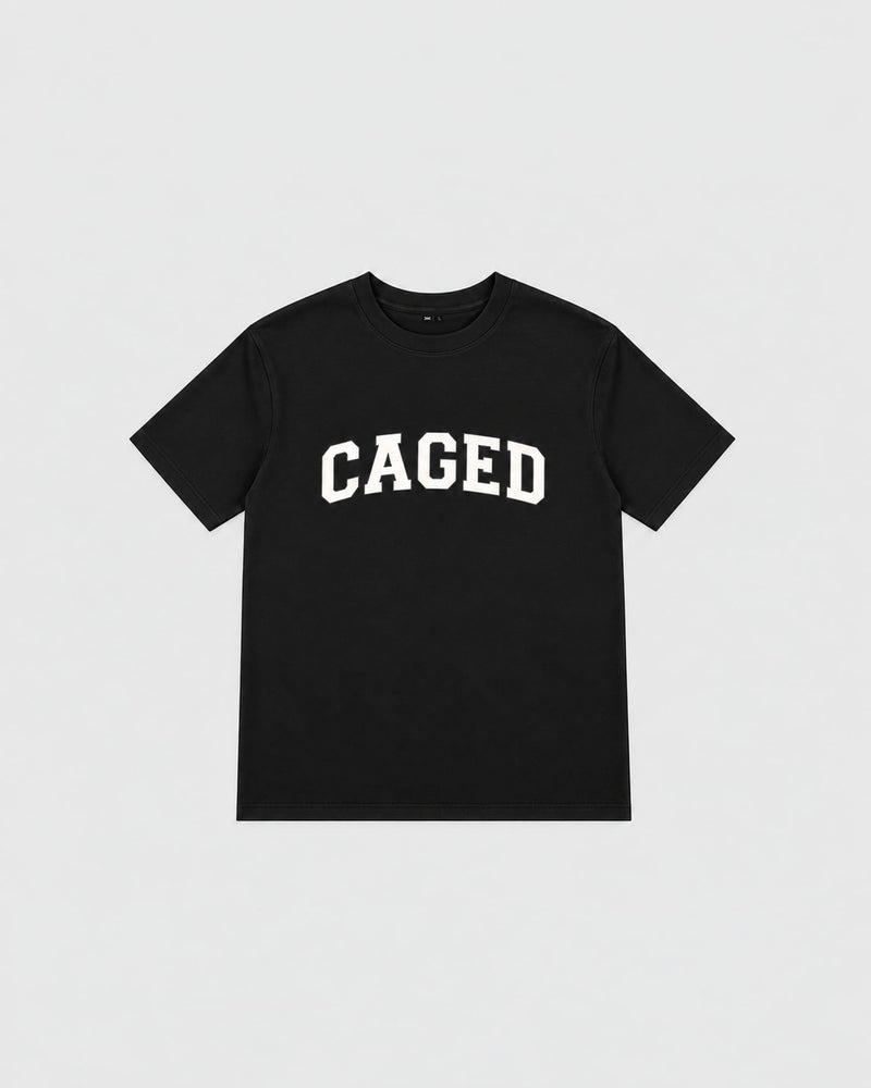 Caged T-Shirt Varsity - Black/White