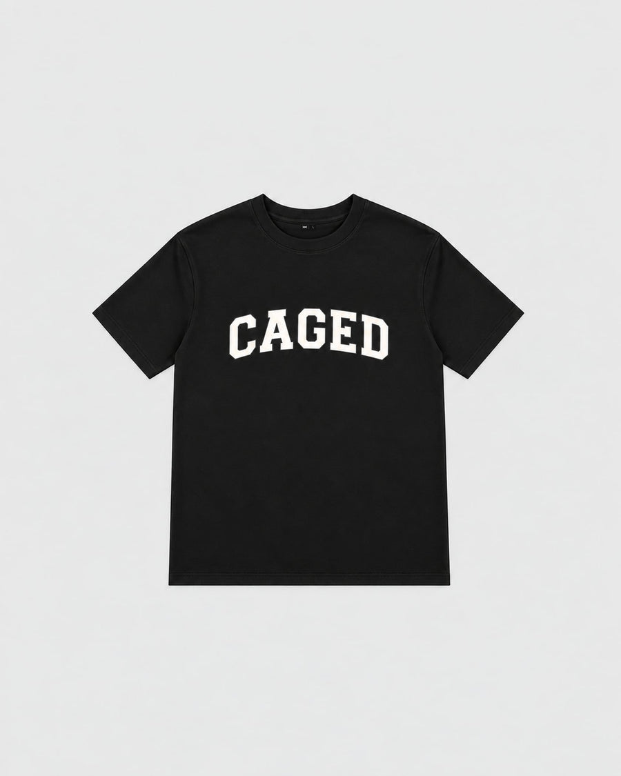 Caged T-Shirt Varsity - Black/White