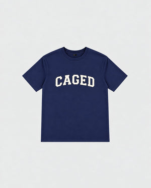 Caged T-Shirt Varsity - Navy Blue/White
