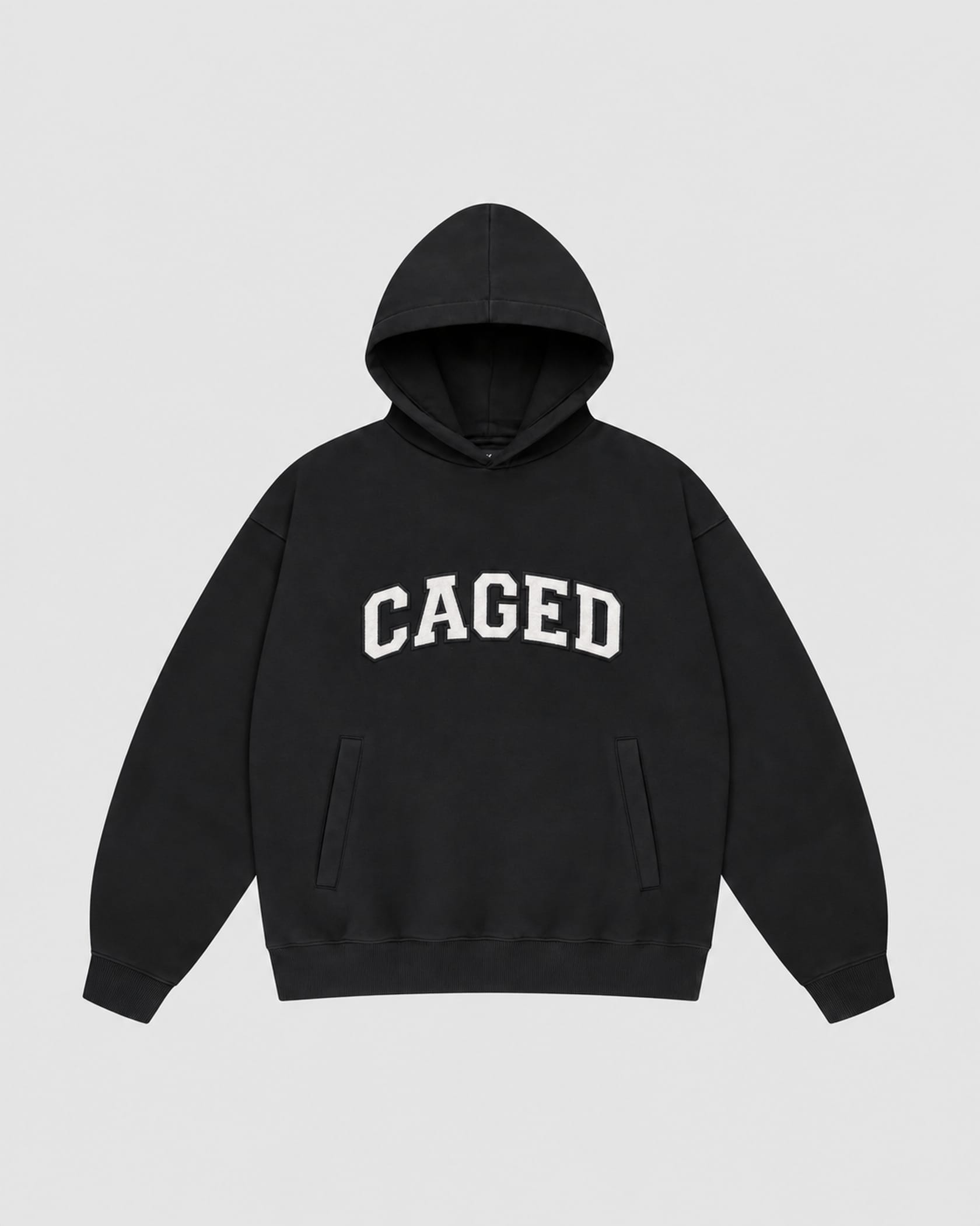 Caged Hoodie Varsity - Black/White