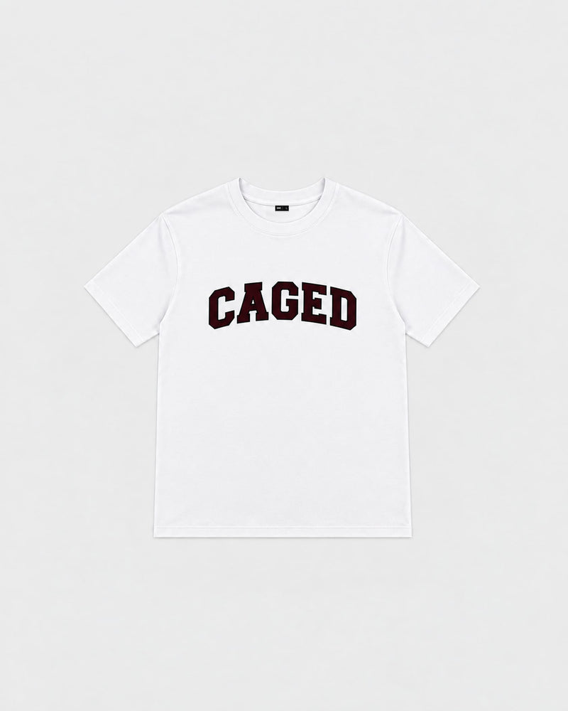 Caged T-Shirt Varsity - White/Red