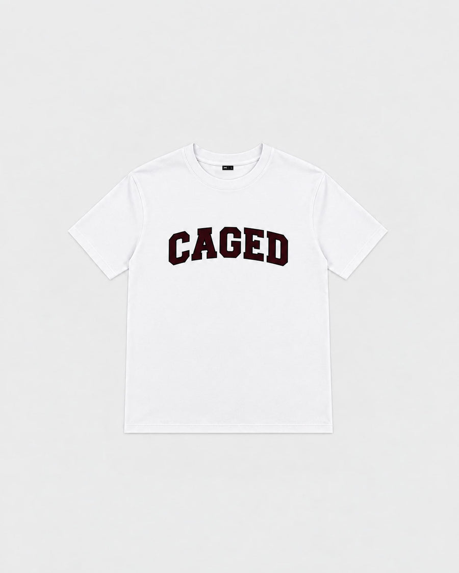Caged T-Shirt Varsity - White/Red
