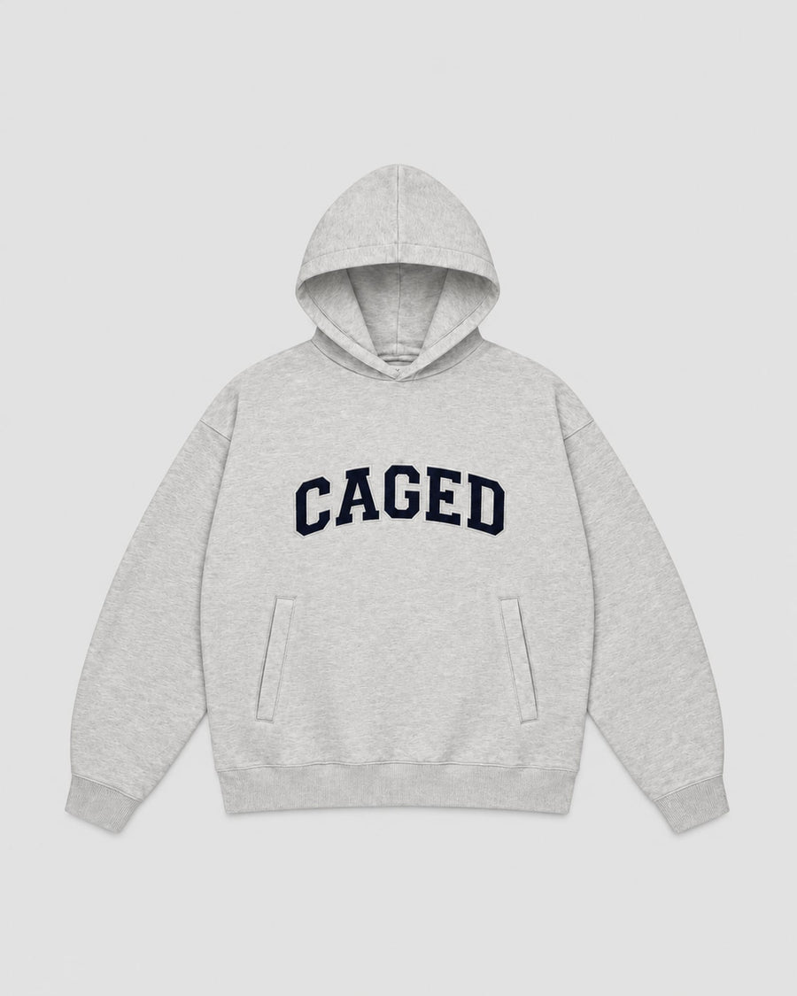 Caged Hoodie Varsity - Grey Melange
