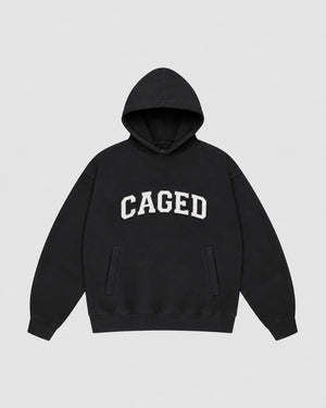 Caged Hoodie Varsity - Black/White