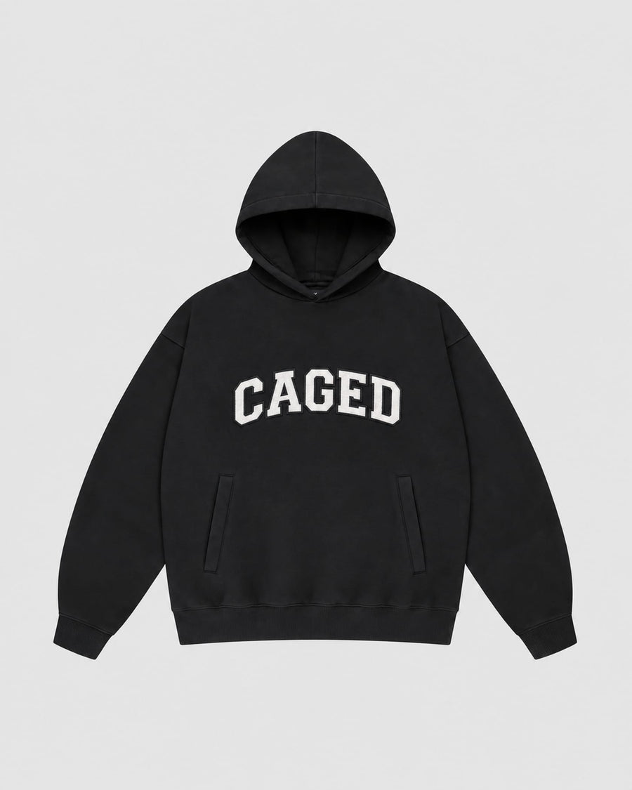 Caged Hoodie Varsity - Black/White