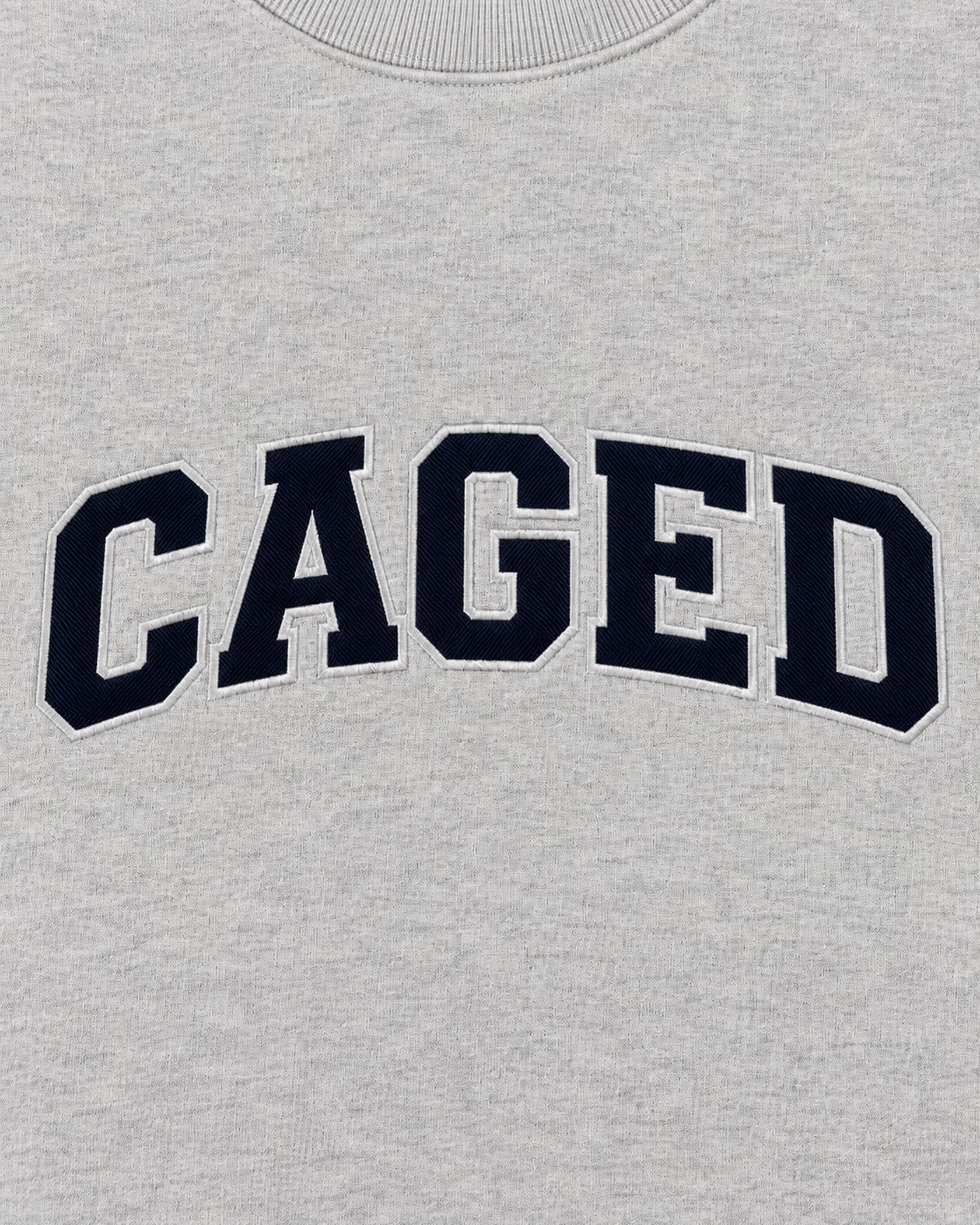 Caged Hoodie Varsity - Grey Melange