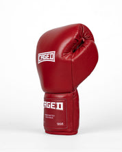 Caged 'X' Series Boxing Gloves Laced - Burgundy/White