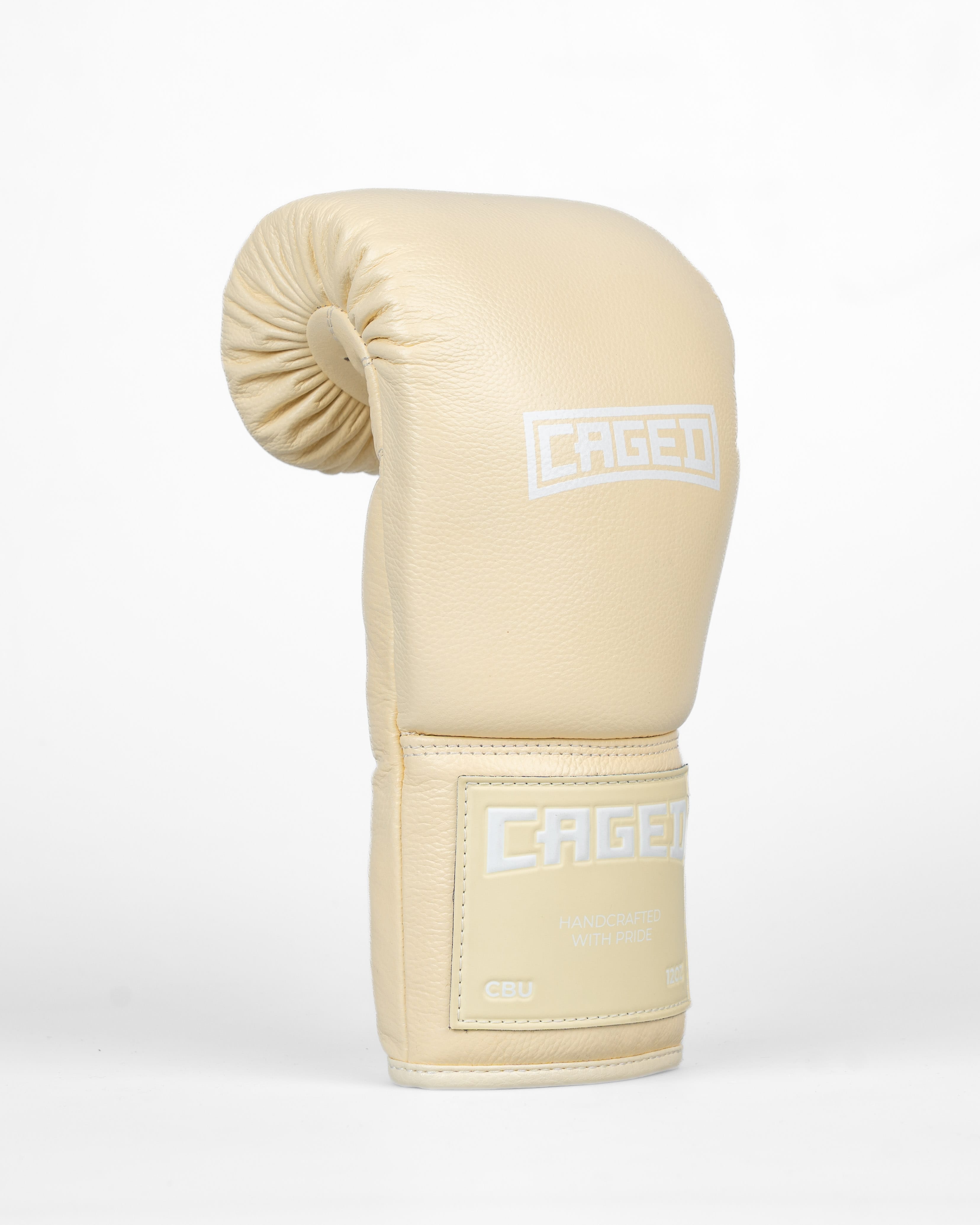 Caged 'X' Series Boxing Gloves Laced - Cream White
