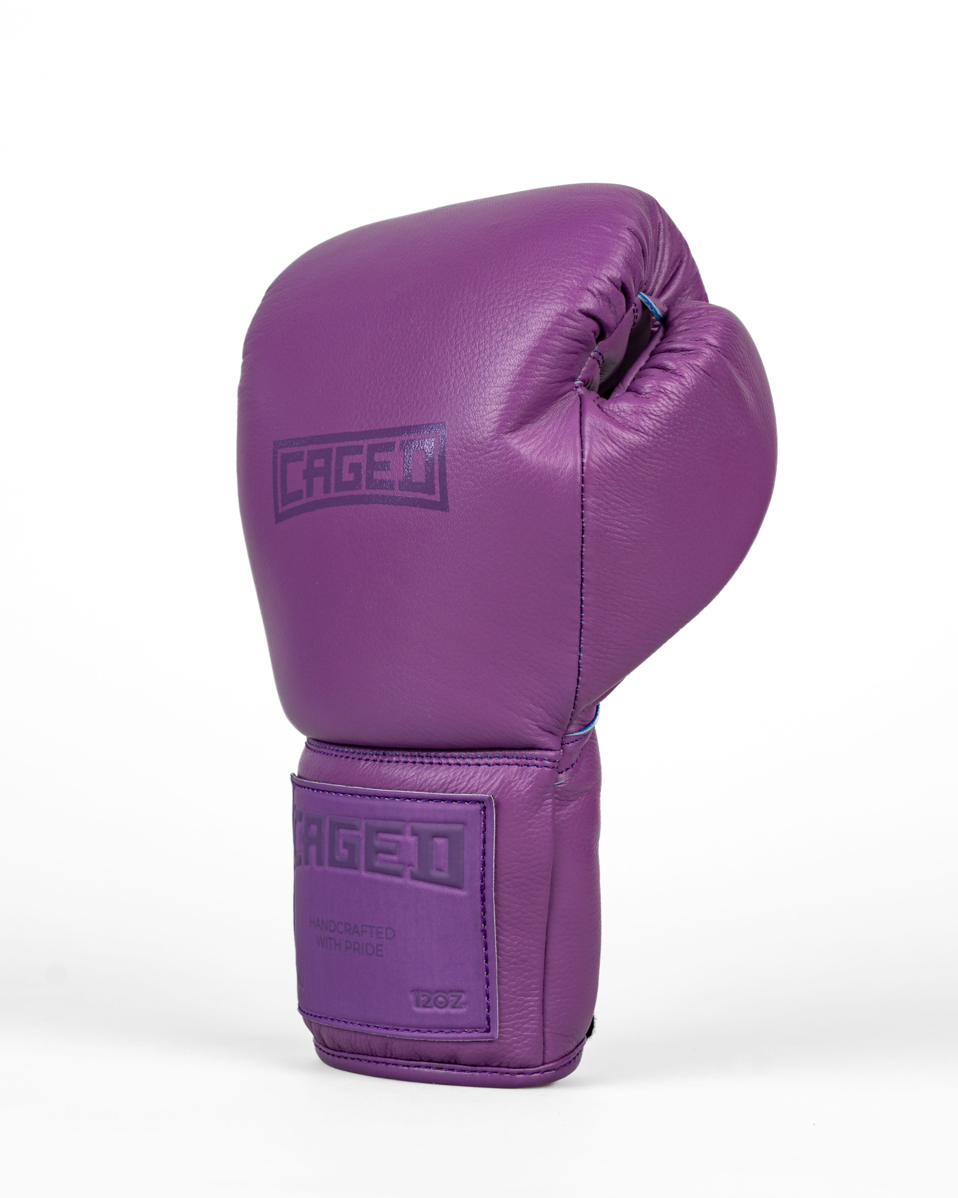 Caged 'X' Series Boxing Gloves Laced - Purple