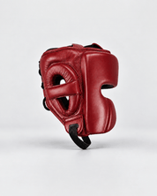 Caged 'X' Series Head Guard - Burgundy/White